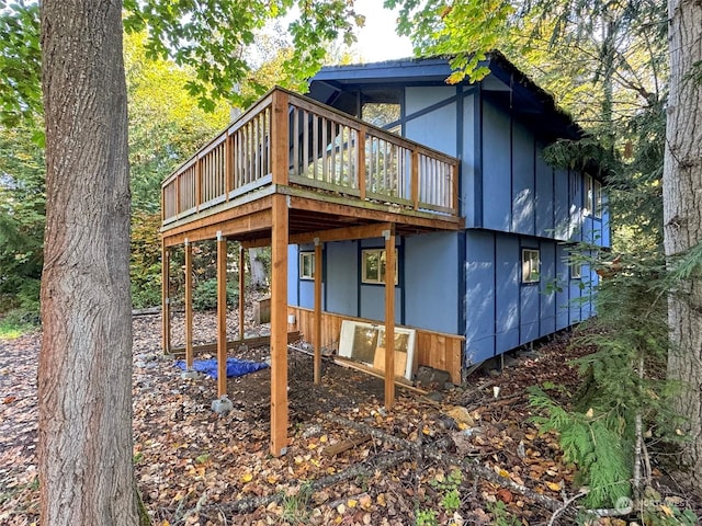 344 Dungeness Mdws, Sequim, WA 98382 - rear view of house featuring a wooden deck