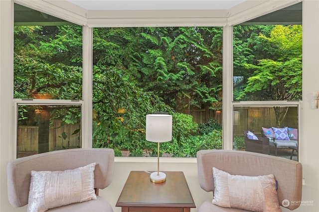 view of sunroom