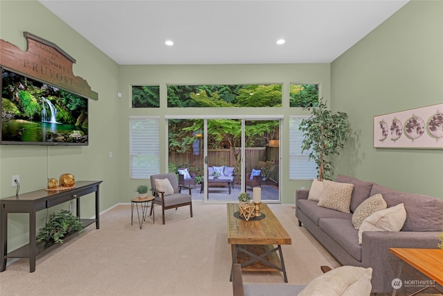 view of carpeted living room