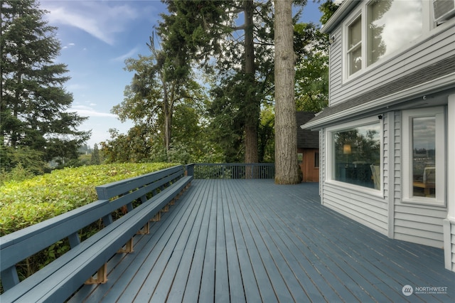 view of wooden deck