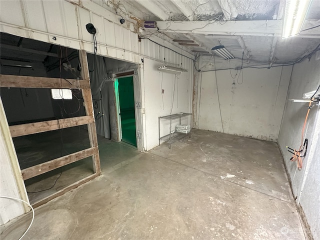 view of basement