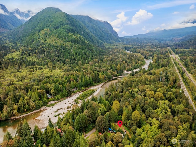 18322 642nd Ave NE, Baring, WA 98224 - birds eye view of property featuring a mountain view