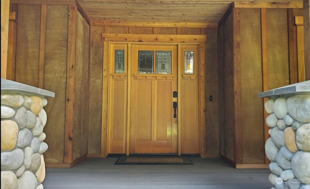 view of doorway to property