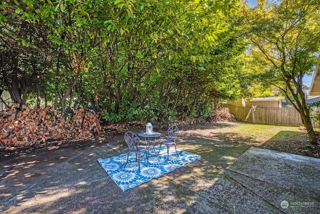 view of yard featuring a patio area