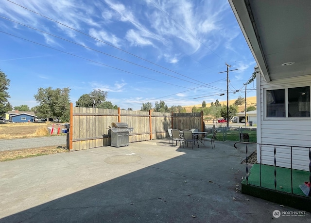 view of patio with grilling area