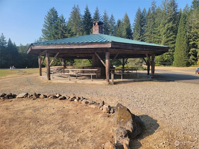 view of community featuring a gazebo