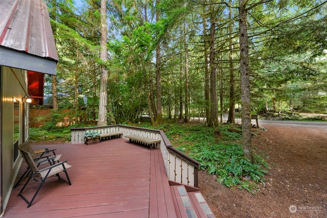 view of wooden deck