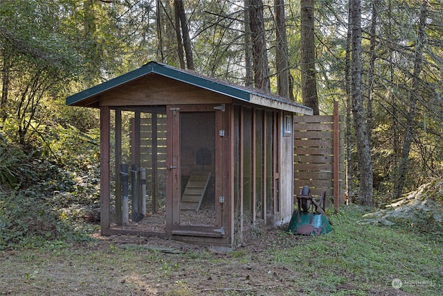 view of outdoor structure