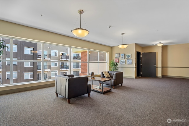 view of carpeted living room