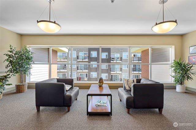 view of carpeted living room