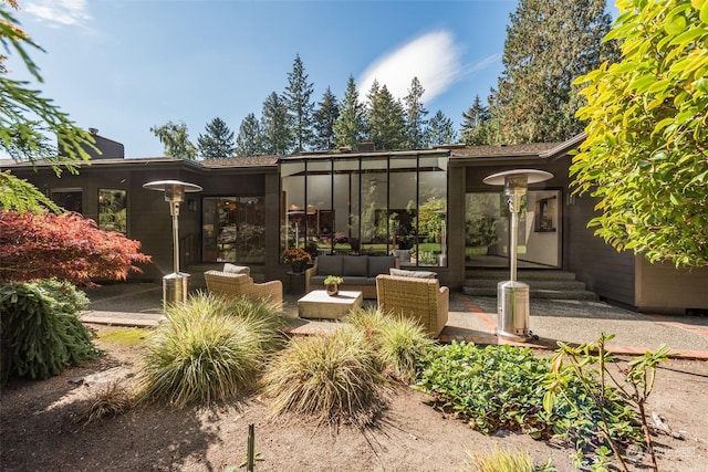 exterior space with an outdoor hangout area