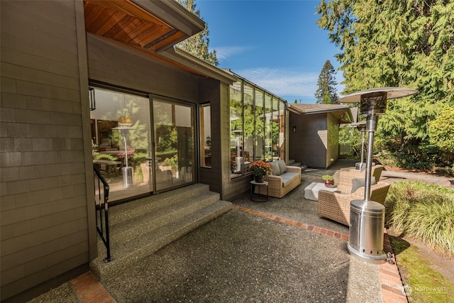 view of patio / terrace with an outdoor living space