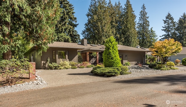 view of front of house featuring a garage