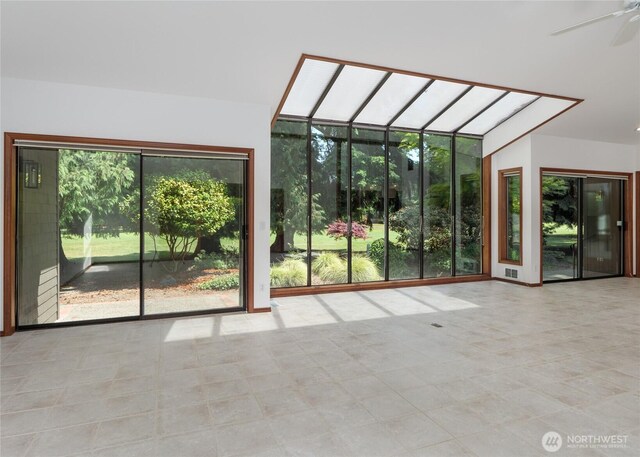 125 Arnold Palmer Pkwy, Sequim, WA 98382 - unfurnished room with ceiling fan and a sunroom