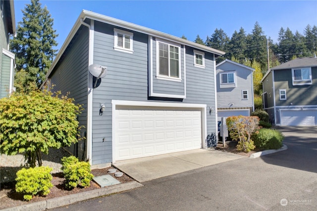 view of front property with a garage