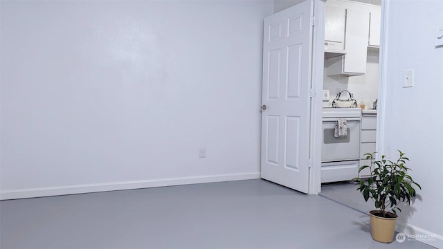 dining area with concrete floors