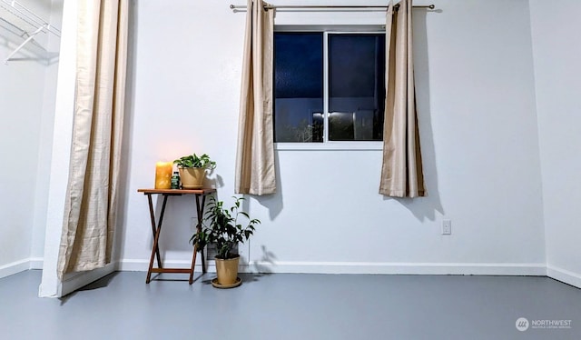 interior space with concrete flooring