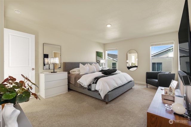 view of carpeted bedroom