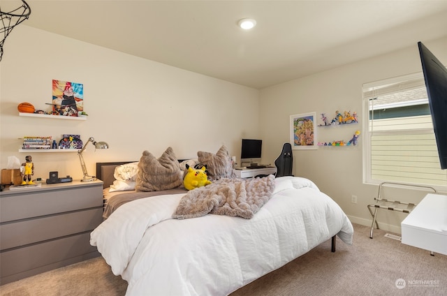 view of carpeted bedroom