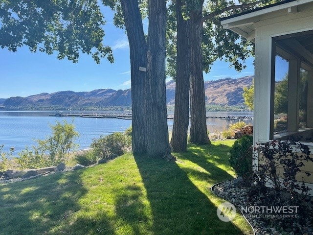 property view of water with a mountain view