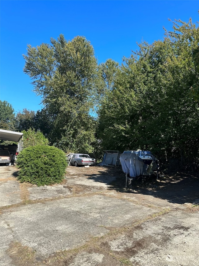 view of yard with a carport