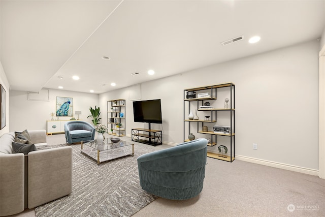 view of carpeted living room