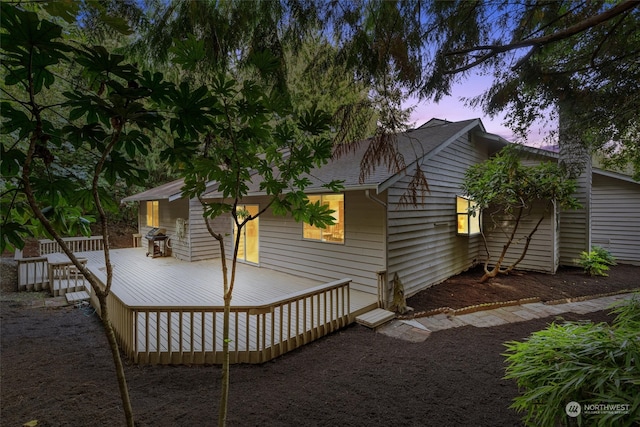 exterior space featuring a deck