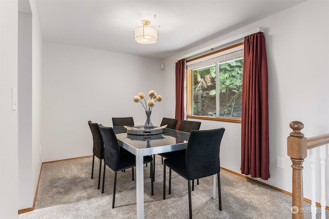 dining area featuring carpet floors