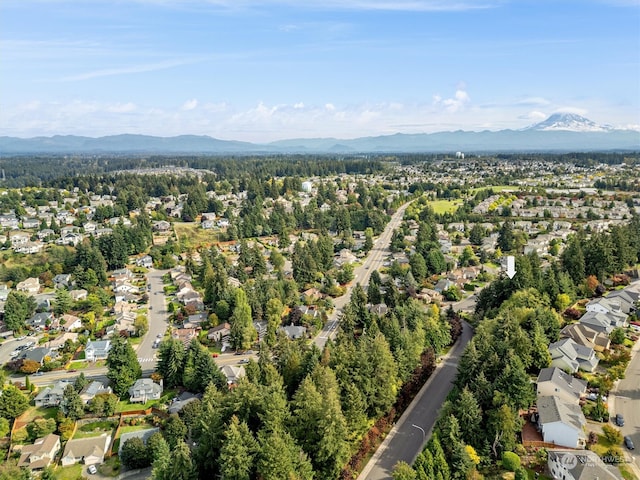 aerial view featuring a mountain view