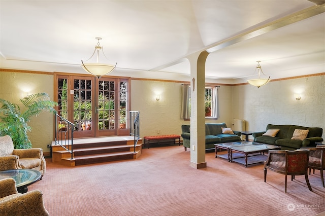 view of carpeted living room