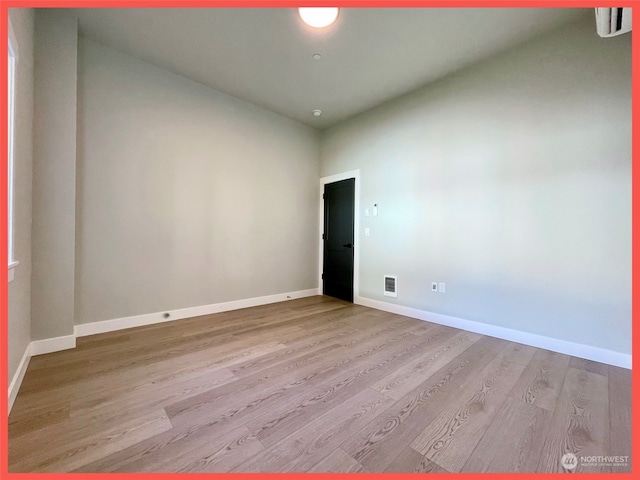 empty room featuring light hardwood / wood-style flooring