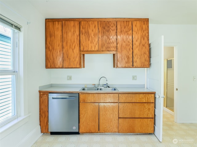 kitchen featuring dishwasher and sink