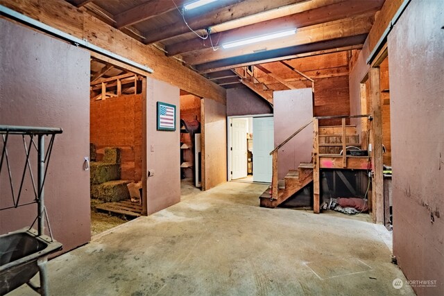 view of basement