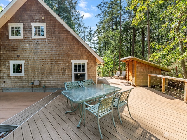 view of wooden deck