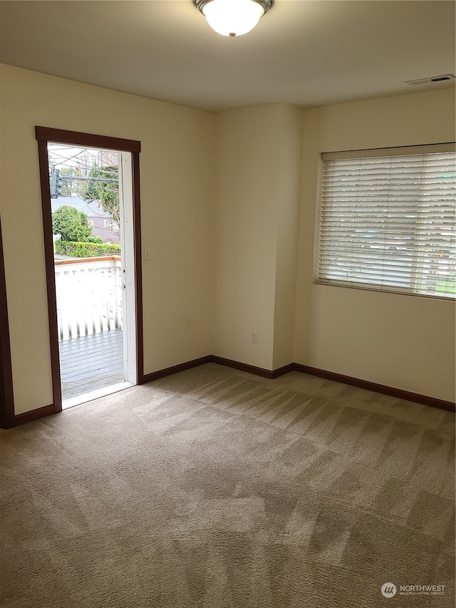 spare room featuring carpet flooring