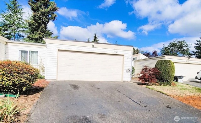 garage with driveway