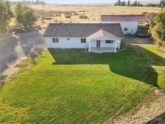 drone / aerial view featuring a rural view