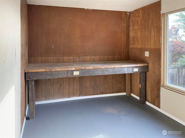 bar with wooden walls