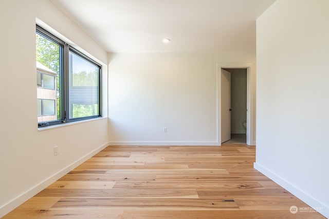 empty room featuring light hardwood / wood-style floors