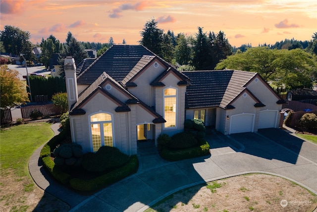 view of front of house featuring a garage