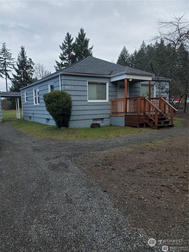 view of front of home