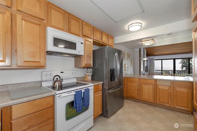 kitchen featuring white appliances