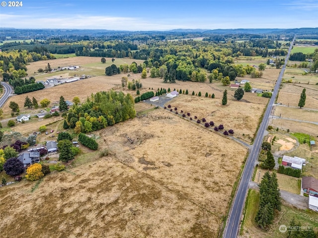 aerial view featuring a rural view