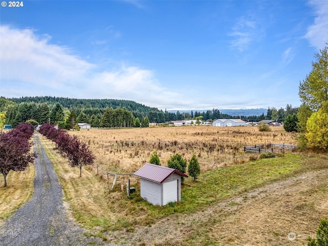 exterior space featuring a rural view