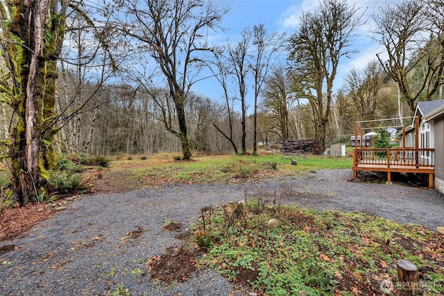1955 Abernathy Creek Rd, Longview, WA 98632 - view of yard featuring a deck