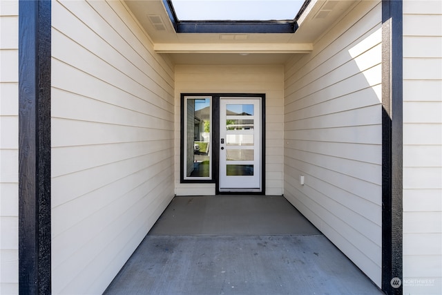 view of doorway to property