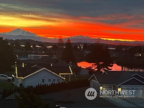 property view of mountains with a water view