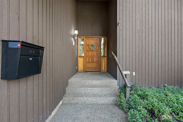 view of doorway to property