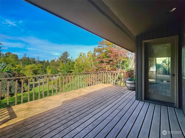 view of wooden deck