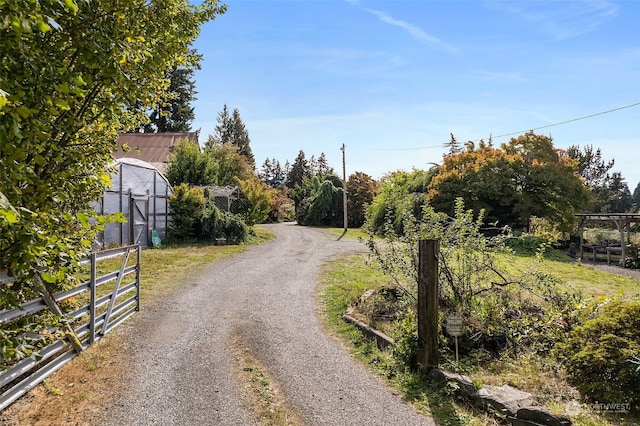 view of road